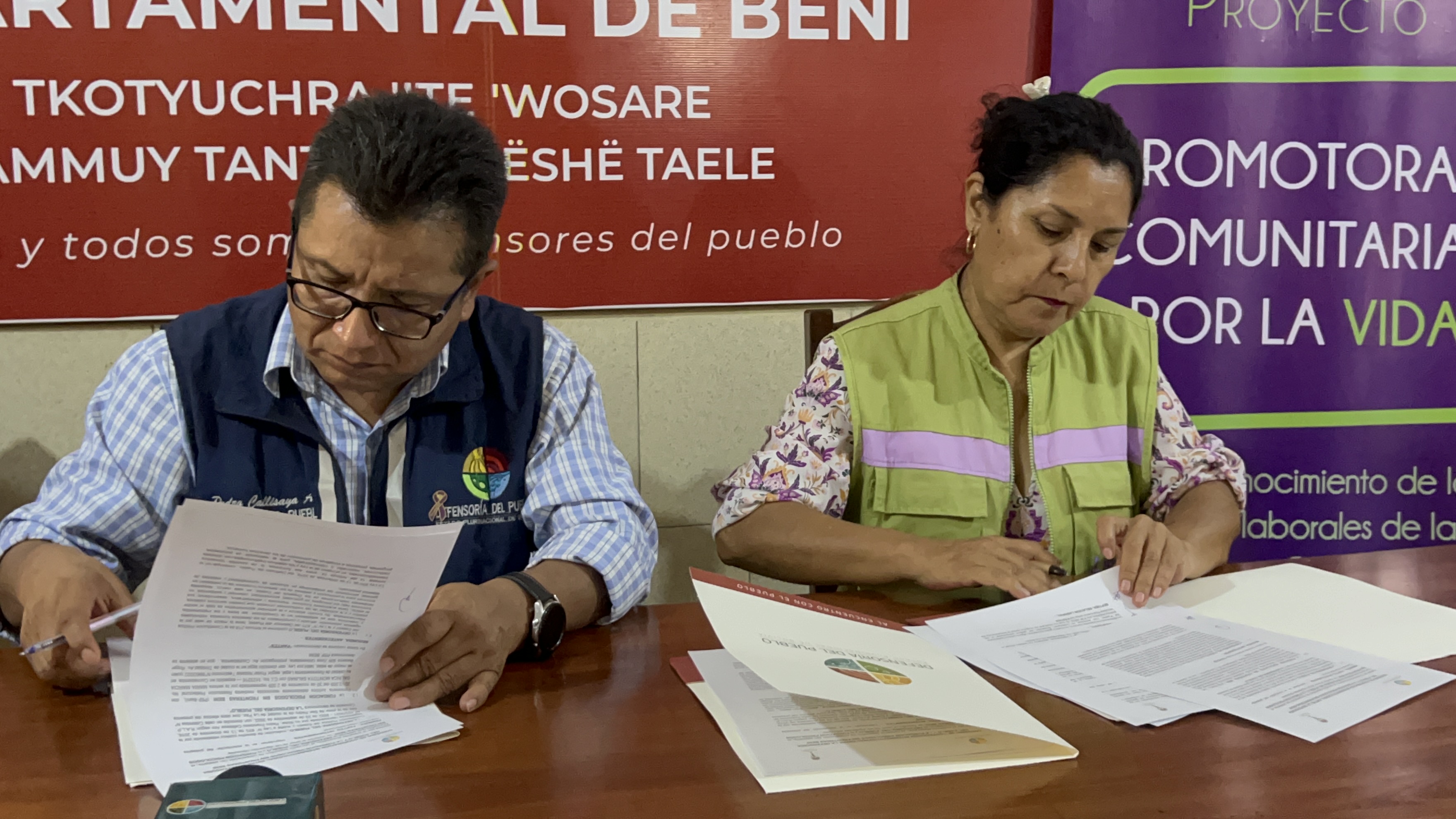 DEFENSOR DEL PUEBLO FIRMA CONVENIO DE COOPERACIÓN INSTITUCIONAL CON LA FUNDACIÓN DE PSICOLOGOS SIN FRONTERAS BENI