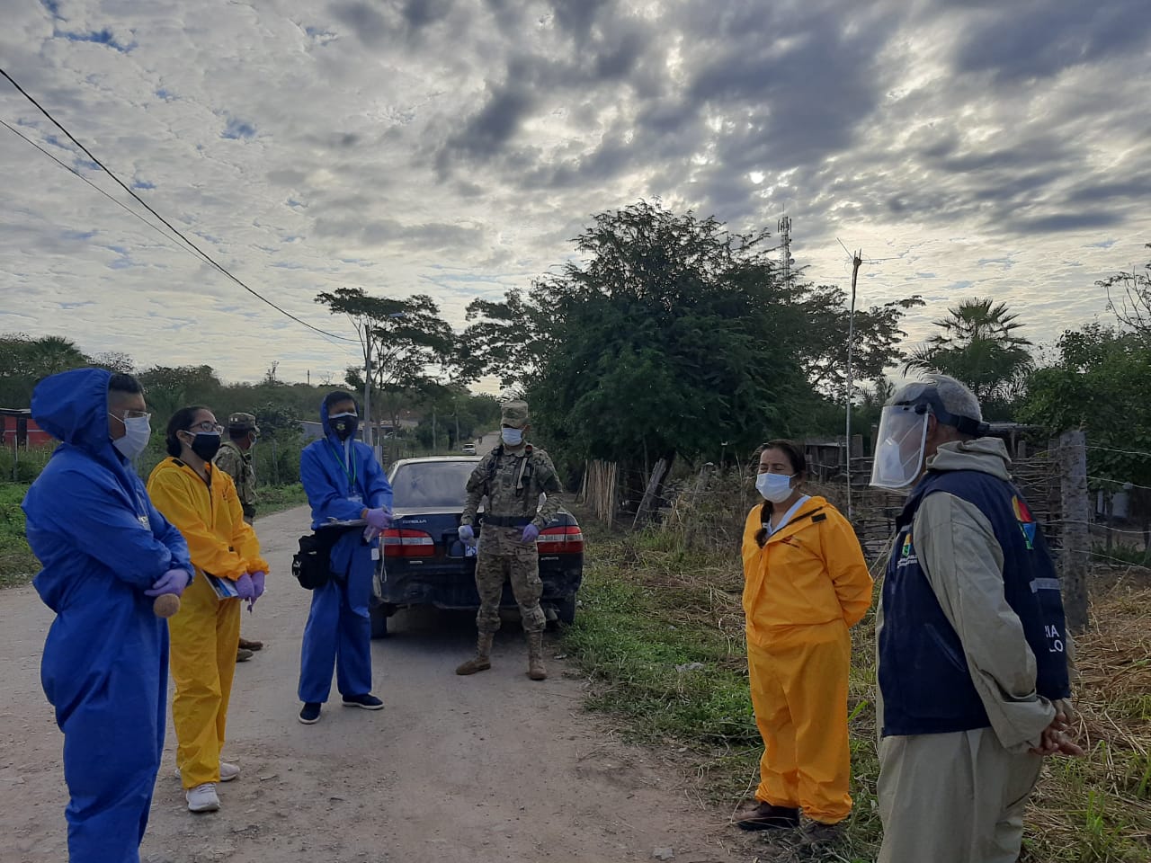 DEFENSORIA DEL PUEBLO VERIFICA RASTRILLAJE DE BRIGADAS QUE RECORREN LOS BARRIOS EN PUERTO SUAREZ