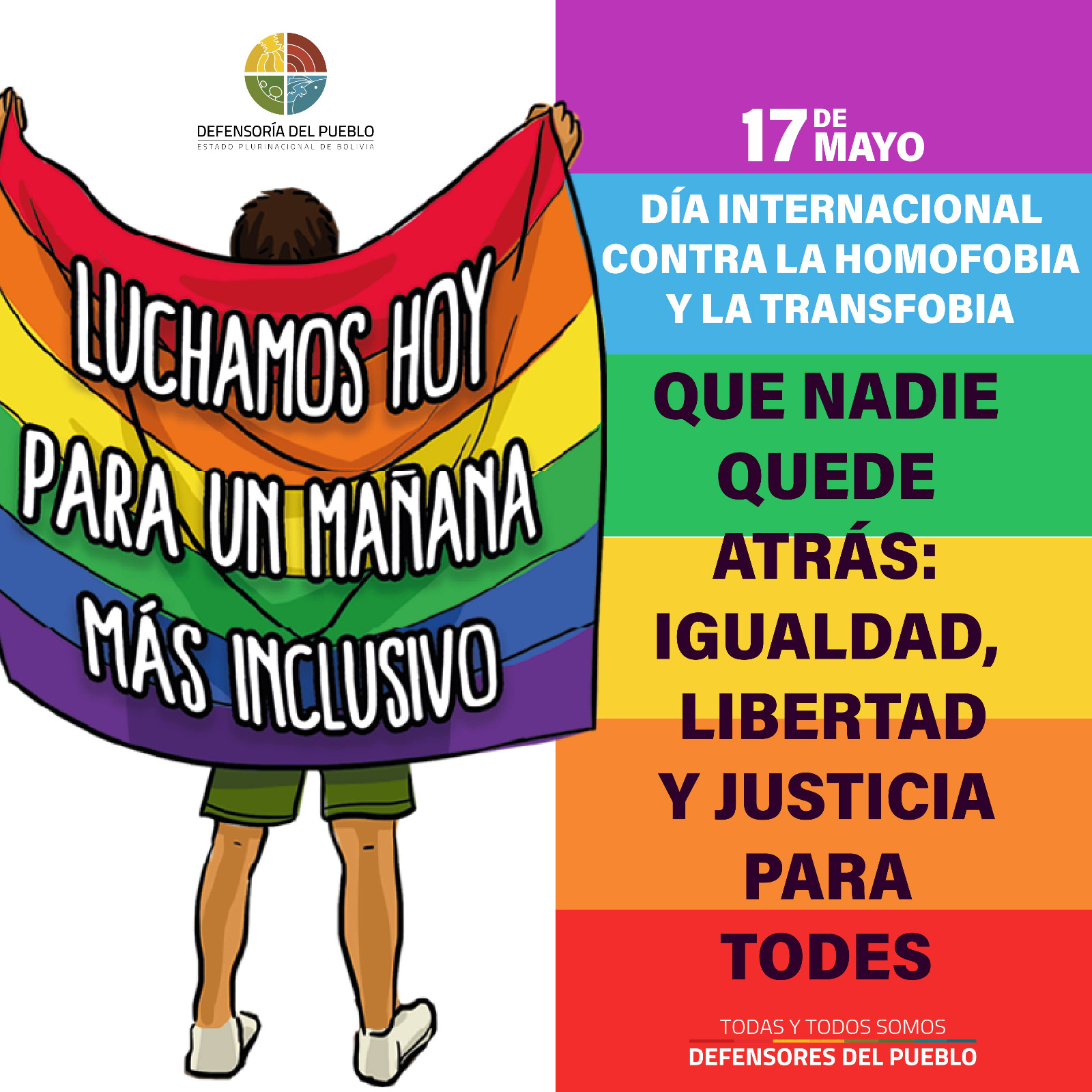 Defensoría del Pueblo insta a las autoridades garantizar derechos de las personas LGBTI