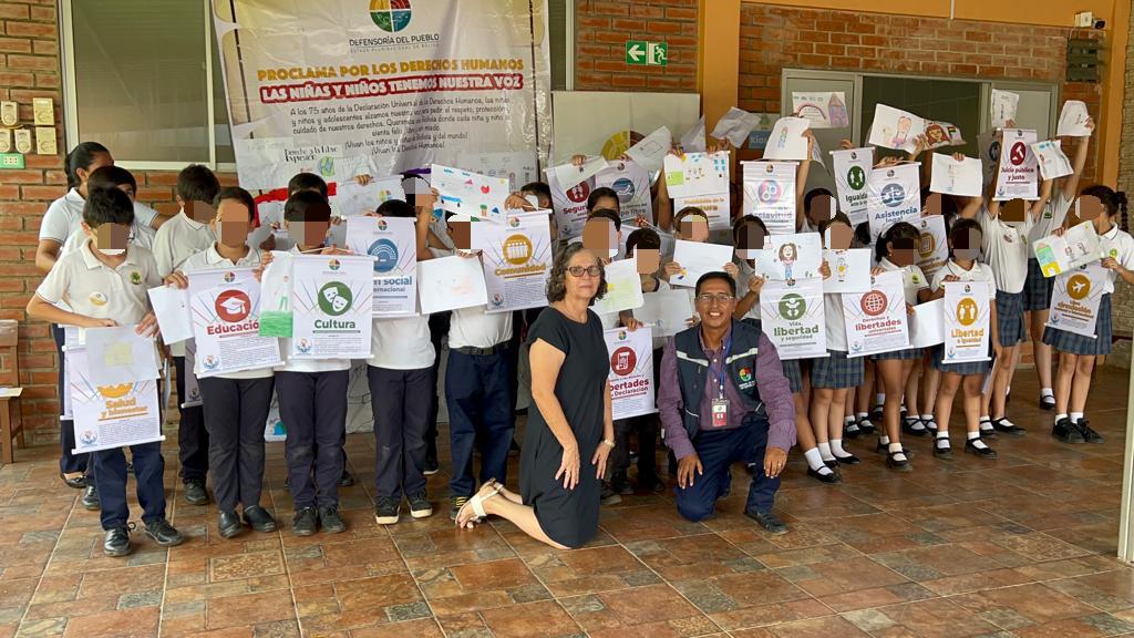 DEFENSORIA DEL PUEBLO EN BENI DESARROLLO EL ACTO “PROCLAMA POR LOS DERECHOS HUMANOS LAS NIÑAS Y NIÑOS TENEMOS NUESTRA VOZ” EN 10 UNIDADES EDUCATIVAS DE TRINIDAD