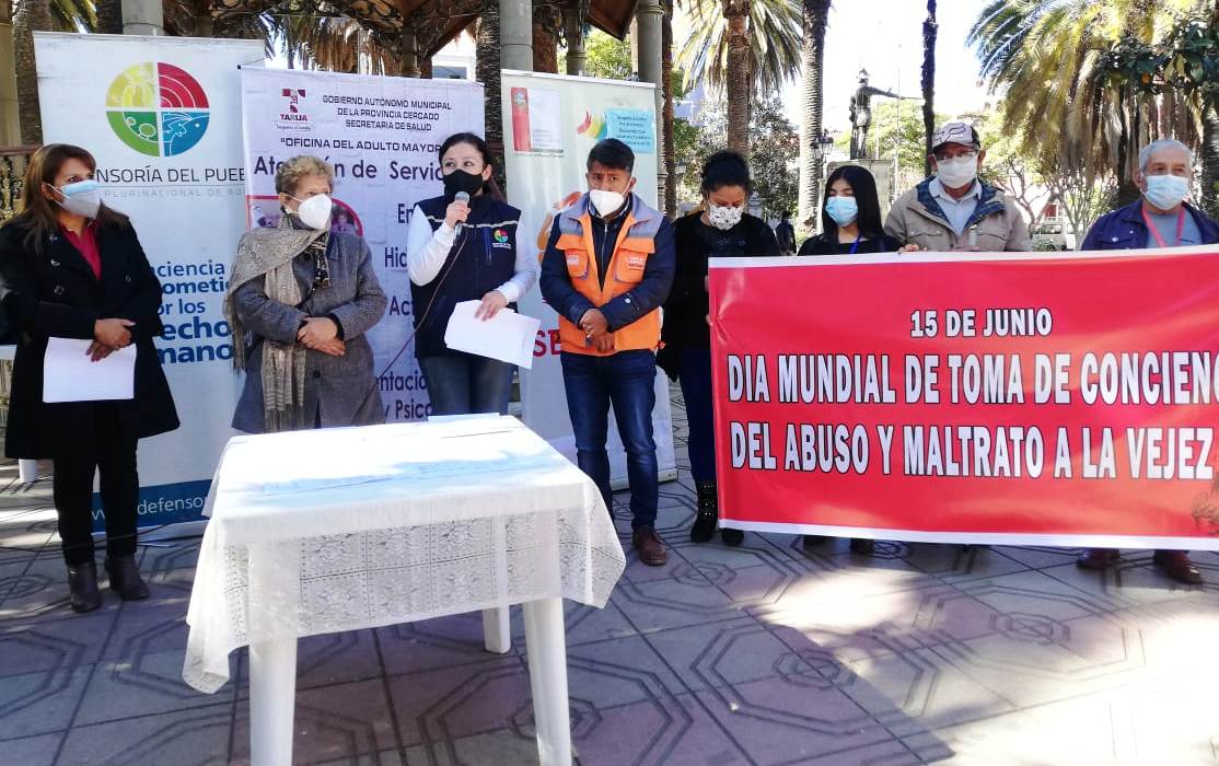 DEFENSORÍA DEL PUEBLO CONVOCA A LA SOCIEDAD TARIJEÑA A TOMAR CONCIENCIA CONTRA EL ABUSO Y MALTRATO EN LA VEJEZ