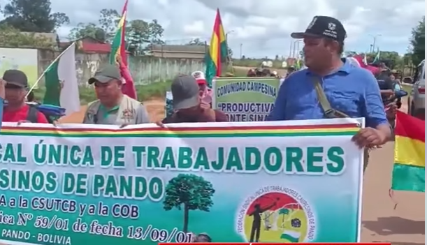 Ley 1720: Defensor del Pueblo anuncia encuentro con campesinos e indígenas movilizados desde Pando