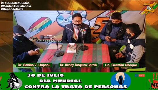 Defensoría del Pueblo recomienda a la población y autoridades del municipio Desaguadero realizar acciones conjuntas para combatir la Trata y Tráfico de Personas