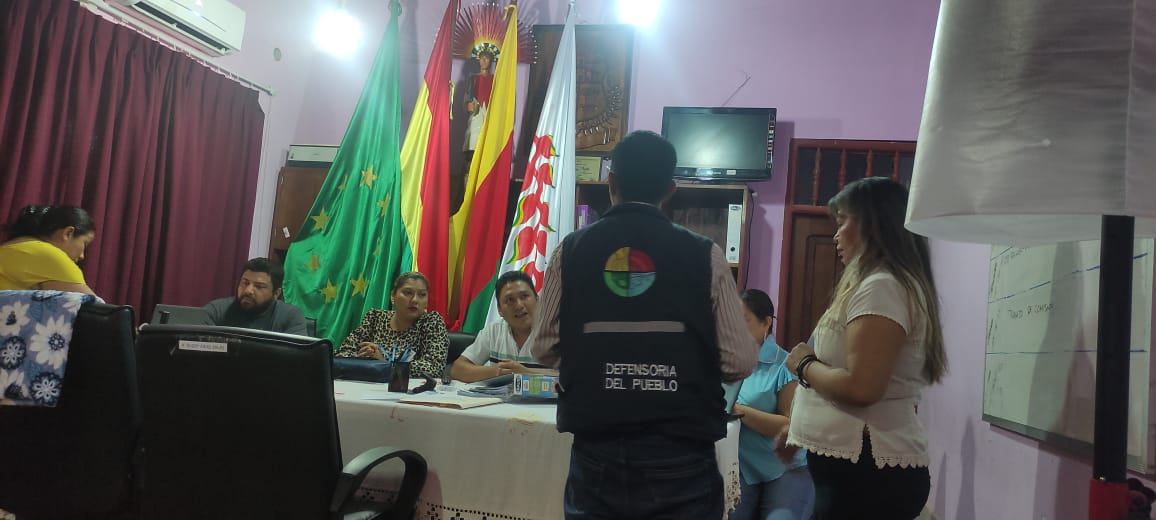 La Defensoría del Pueblo interviene en conflictos suscitados entre los distritos municipales y el Concejo Municipal de San Ignacio de Moxos.