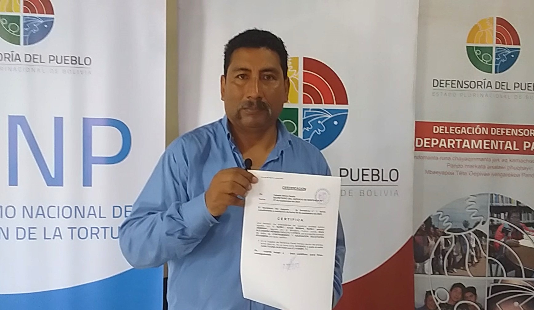 DELEGACIÓN DEFENSORIAL DEPARTAMENTAL DE PANDO LOGRA RECTIFICAR LA SITUACIÓN JURÍDICA DEL SEÑOR JUAN TICONA HURTADO QUIEN TENÍA UN ARRAIGO Y ORDEN DE APREHENSIÓN POR EQUIVOCACIÓN