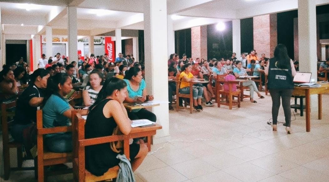 DEFENSORÍA DEL PUEBLO REALIZÓ EL TALLER DE SENSIBILIZACIÓN SOBRE DERECHOS HUMANOS DE LA MUJER Y LA PREVENCIÓN DE VIOLENCIA AL INSTITUTO SUPERIOR TECNOLÓGICO DE LA  AMAZONÍA EN RIBERALTA