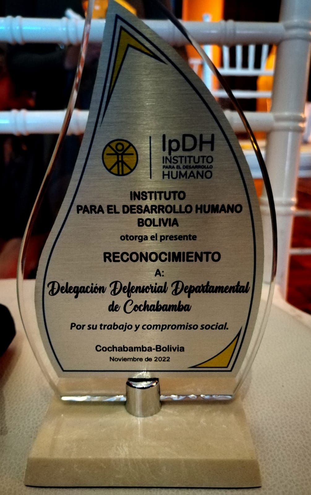 EL INSTITUTO PARA EL DESARROLLO HUMANO RECONOCE EL TRABAJO INSTITUCIONAL DE LA DEFENSORIA DEL PUEBLO EN FAVOR DE LOS DERECHOS HUMANOS