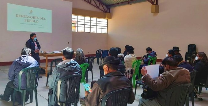 Defensoría del Pueblo socializa los Derechos Humanos de las niñas, niños y adolescencia y el “Plan de Convivencia Pacífica y Armónica para Unidades Educativas”con los directores del municipio Guaqui